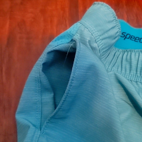 Mens speedo Swim shorts quick dry bottom lined color turquoise grey size large - Picture 4 of 10